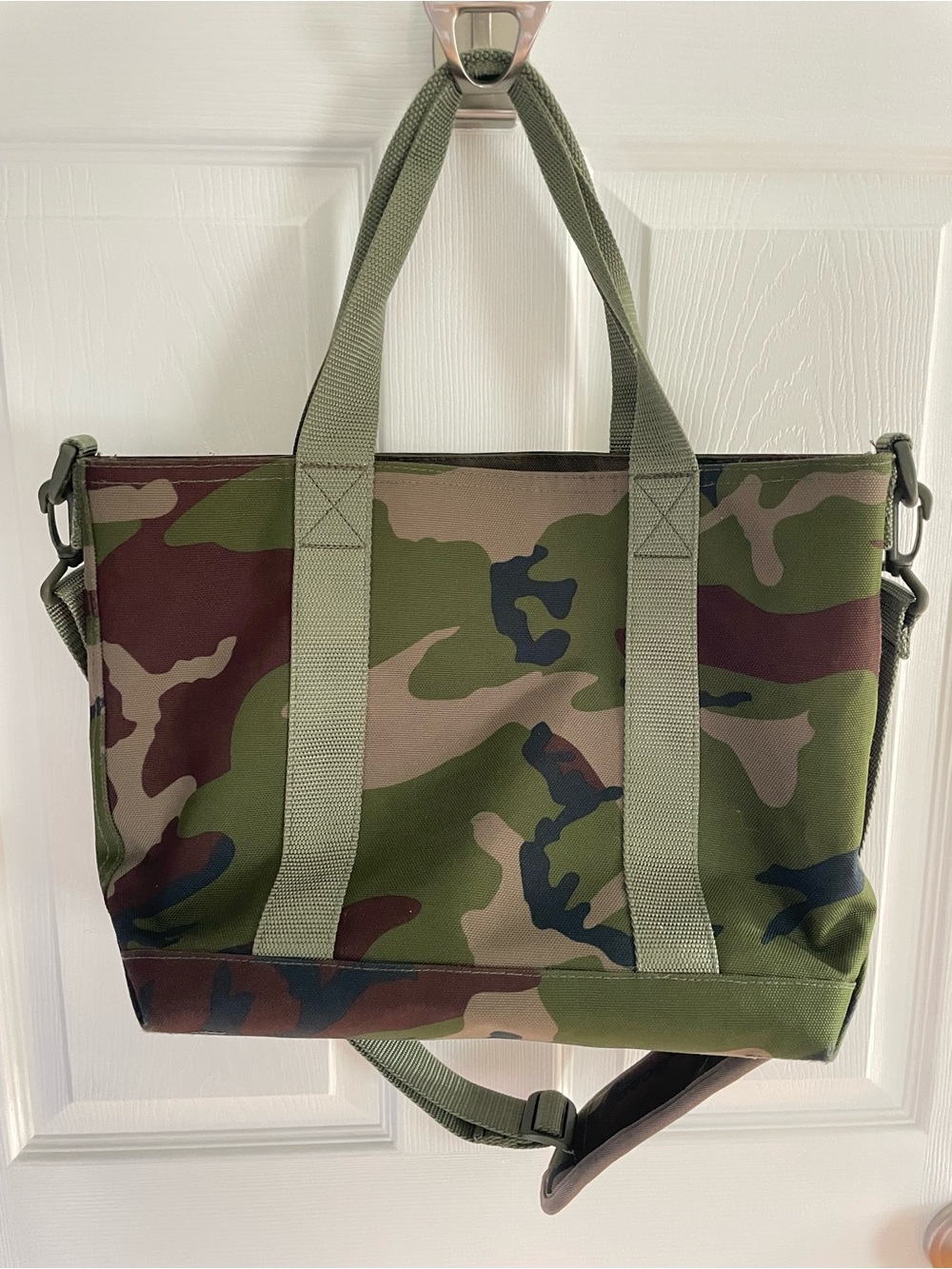 LL Bean Camouflage Camo Canvas Tote Bag